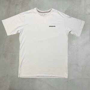 Patagonia Responsibili-Tee Mens Small Blue Gorpcore P-6 Logo Recycled T-Shirt